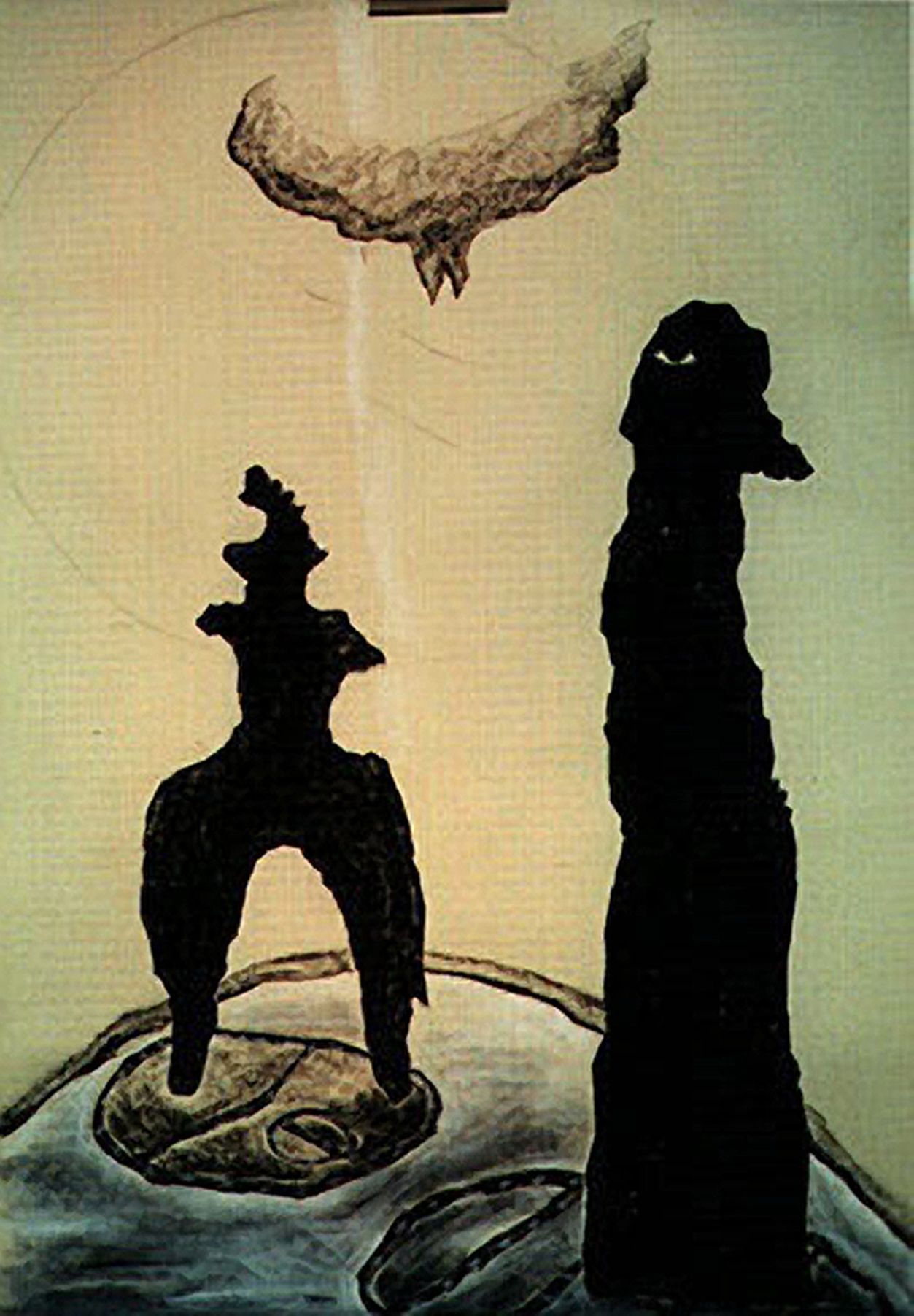 Rites of Passage, Preliminary Sketch, 1991 by Adrian Mauriks.