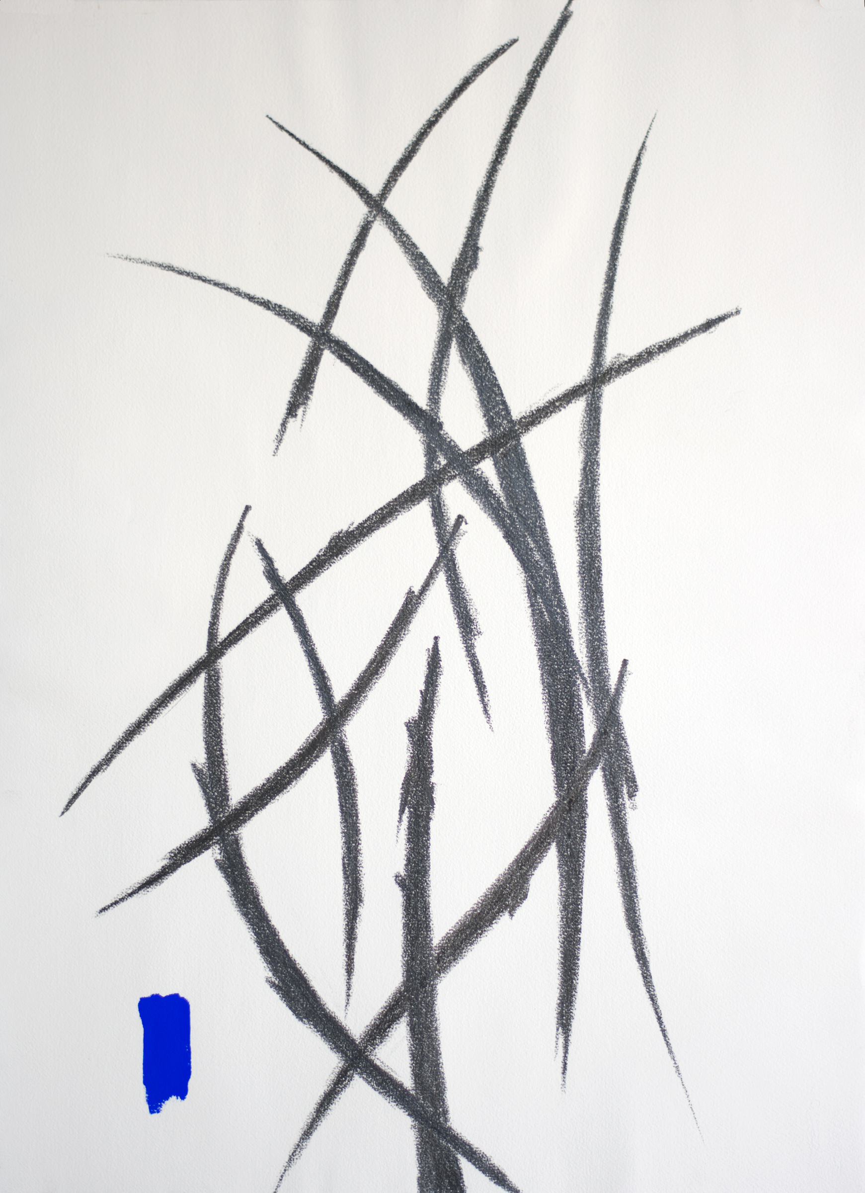 Study Blue No. 2, 2019, drawing by Adrian Mauriks.