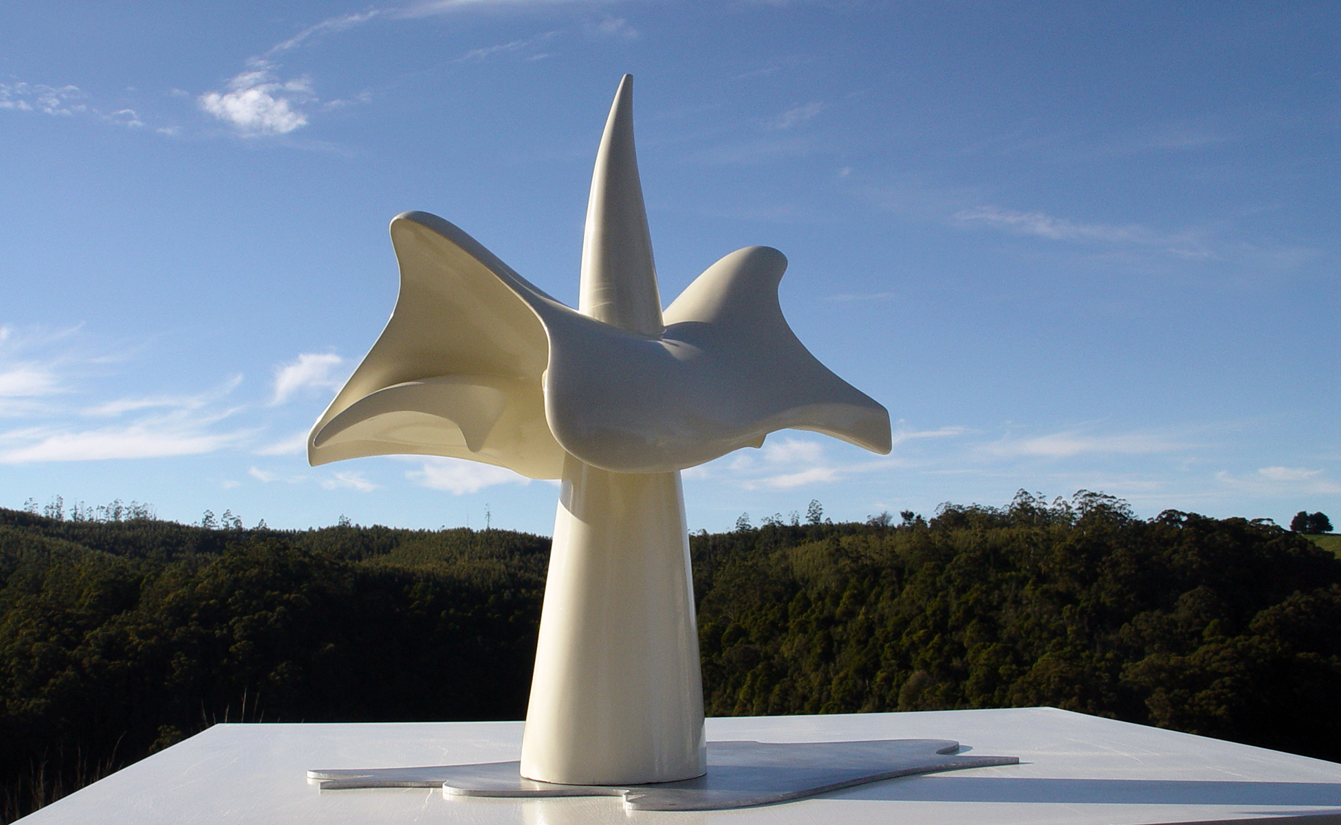 Winged Shelter, 2005, sculpture by Adrian Mauriks.