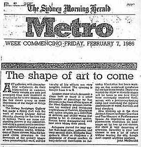 Reproduction of news paper artical